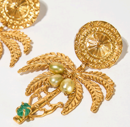 COCONUT PALM TREE EARRING