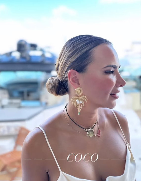 COCONUT PALM TREE EARRING