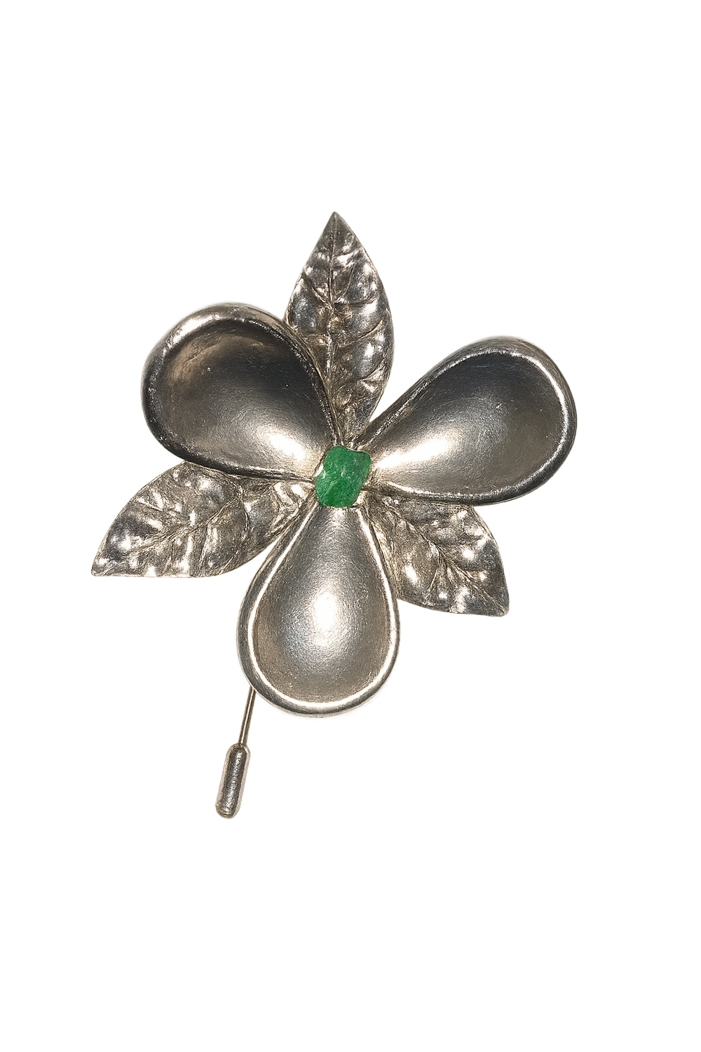 Silver Orchid Pin